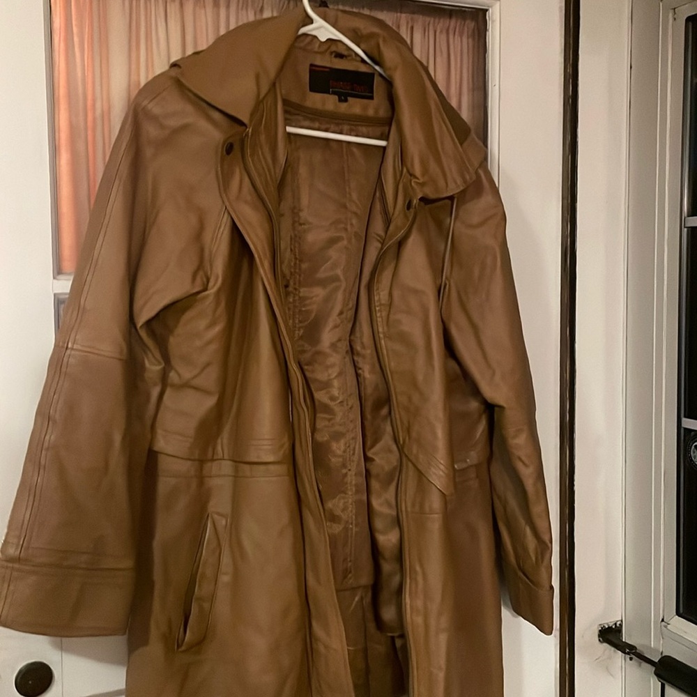 Leather coat